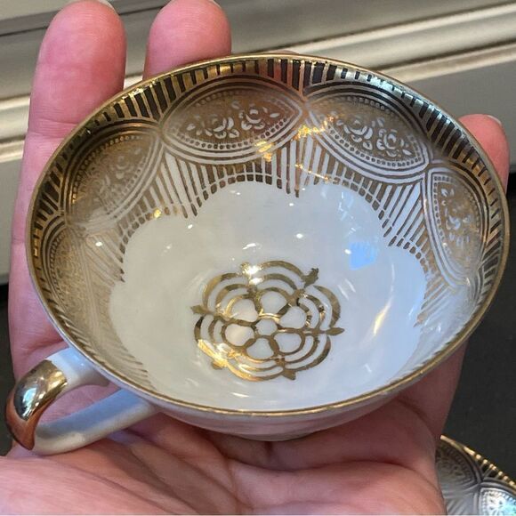 Antique Hand painted German Gareis, Kuhnl & Co Bavaria Porcelain Bone China Cup - Picture 3 of 16